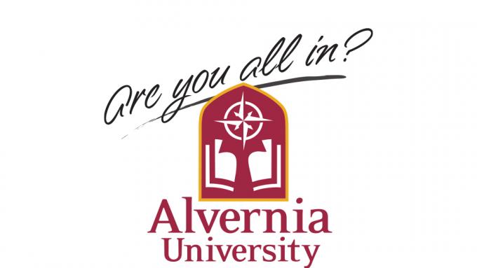 Alvernia University 2020 Are You All In Logo