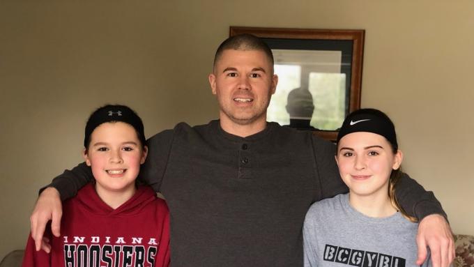 Alvernia grad John Gallagher with his daughters