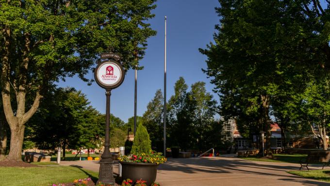 Alvernia's campus during the summer.