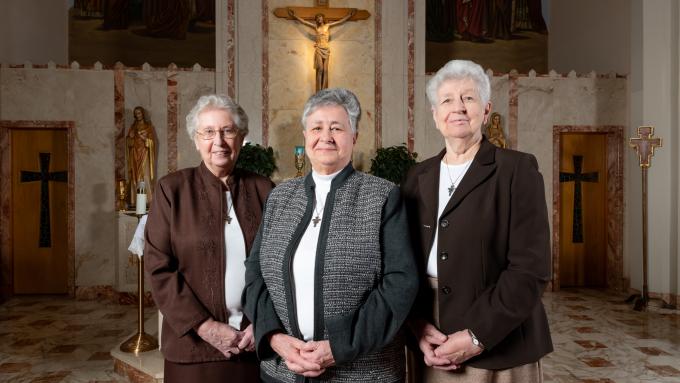 Sister Mary Joseph Tirpak, OSF;  Sister John Ann Proach, OSF; Sister Mary Sninsky, OSF