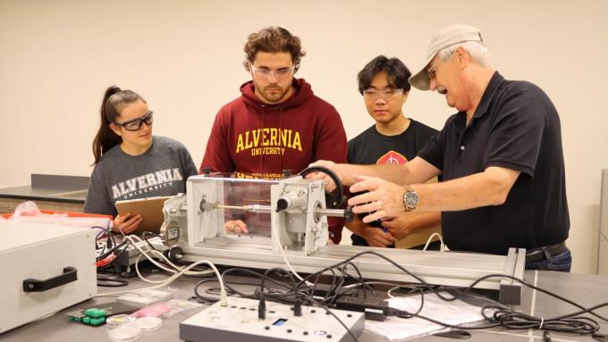 Alvernia University engineering students