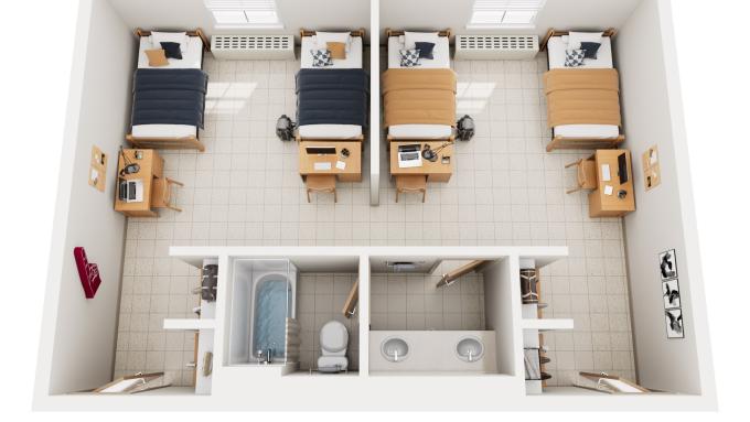 Anthony Hall 3D Rendering