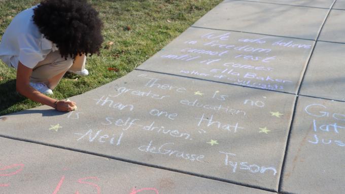 Justice Equity Inclusion Chalk the Walk JEI 2023