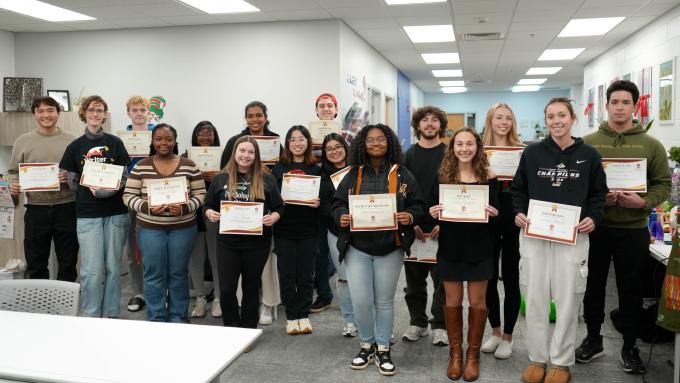 Fall 2025 Peer Tutor Awards