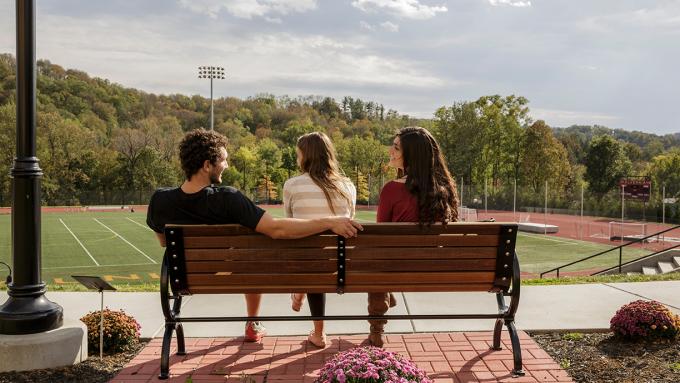 Students on bench
