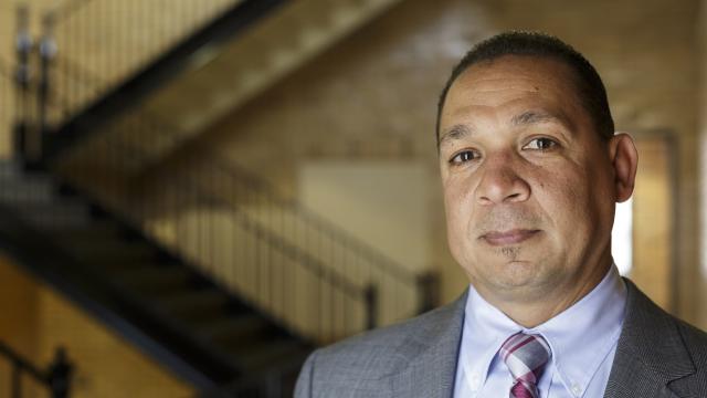Adult education student Jonathan Encarnacion