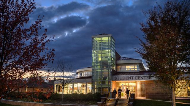 Student Center at night