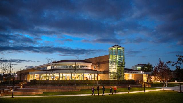 Student Center in the evening