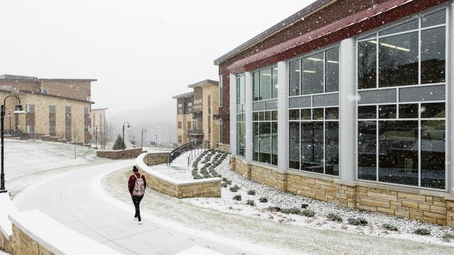 Campus Commons in winter