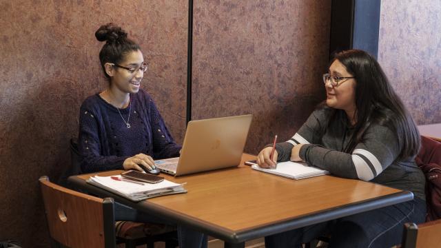 The Bernardine Hall lounge is a casual study spot.