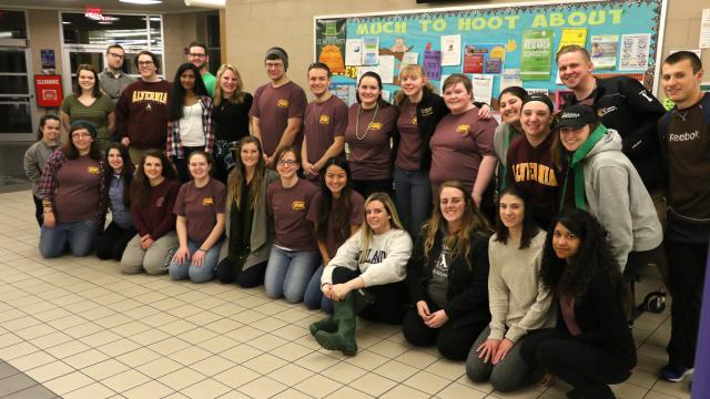 Peer educators in the Dining Hall