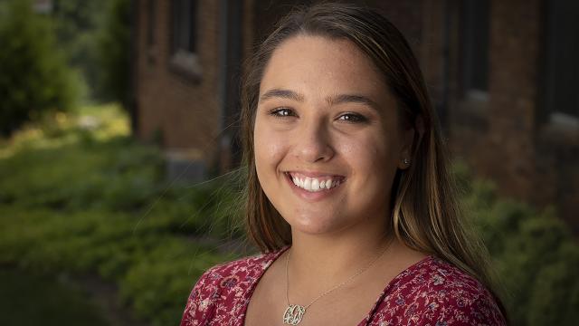 Smiling female student
