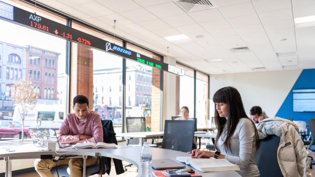 Trading Lab at Alvernia University's downtown Reading location