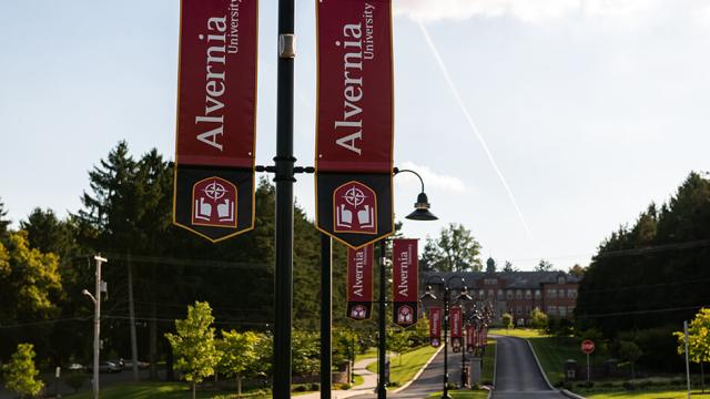 Campus banners at Alvernia