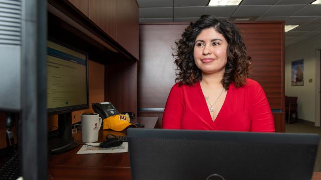 Margarita Cornejo-Jimenez in her office.