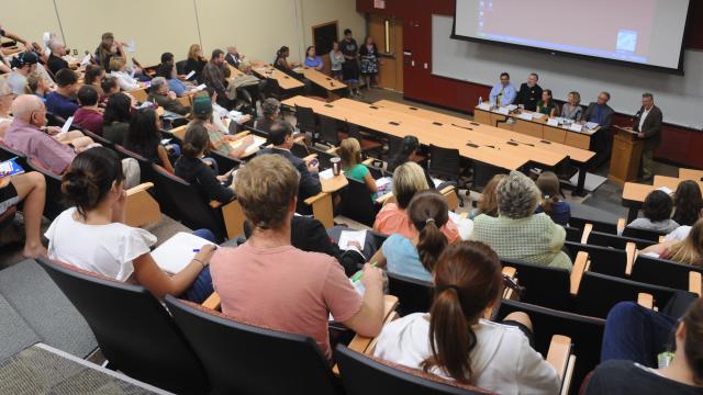 Civil Discourse classroom bernardine hall