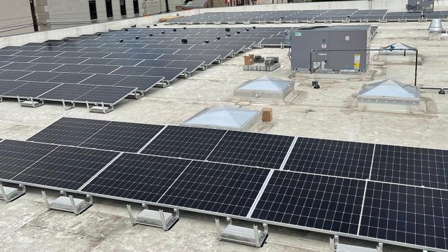 Pottsville CollegeTowne solar panels